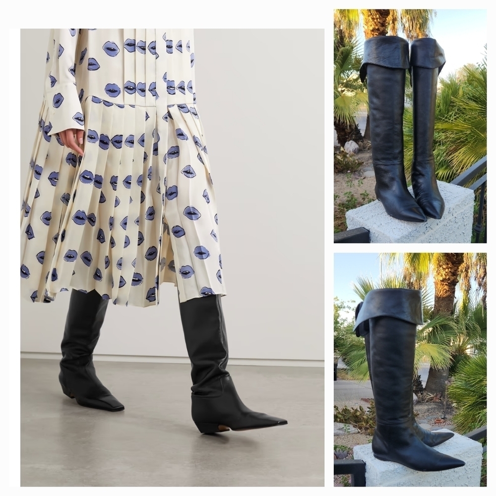 KHAITE‎ Marfa leather over-the-knee boots